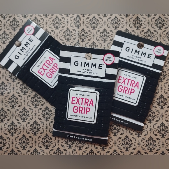 LOT of 24! Black Gimme EXTRA GRIP Infinity Bands NO DENTS, BREAKS, OR SNAGS New! - Picture 1 of 3